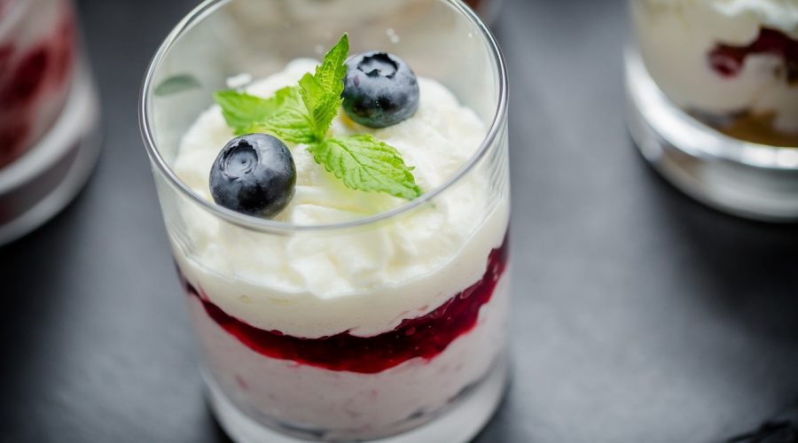 Borůvková panna cotta